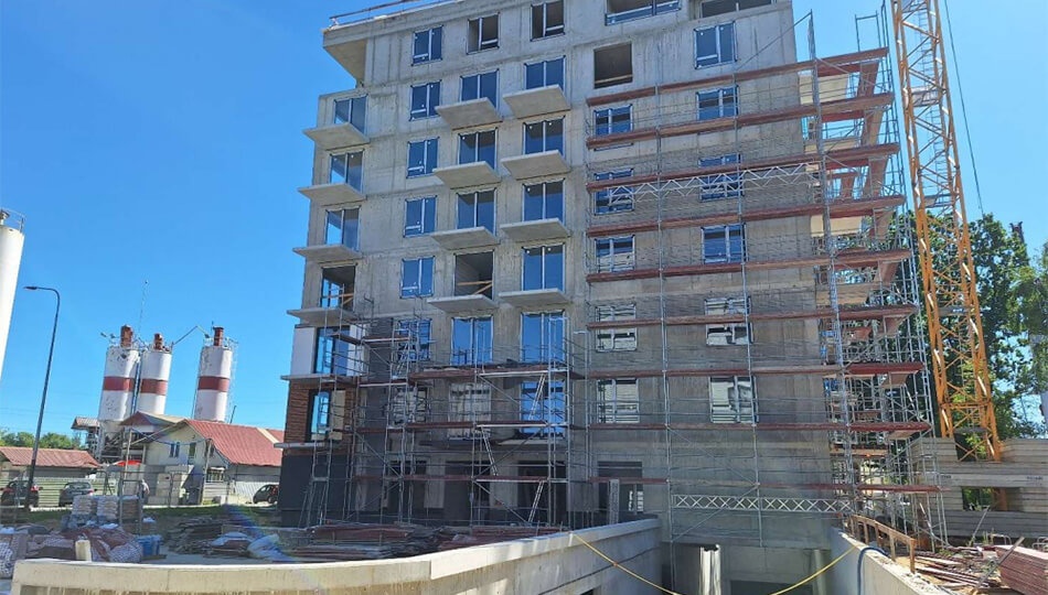 Postep pracy inwestycji Apartamenty Portowa, Krakow