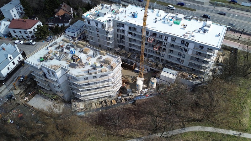 Postęp pracy inwestycji Do Wilgi, Kraków