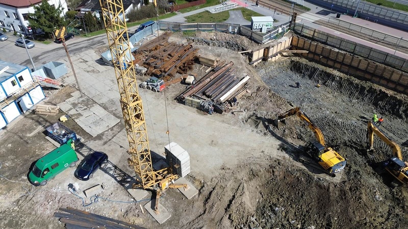 Postęp pracy inwestycji Do Wilgi, Kraków