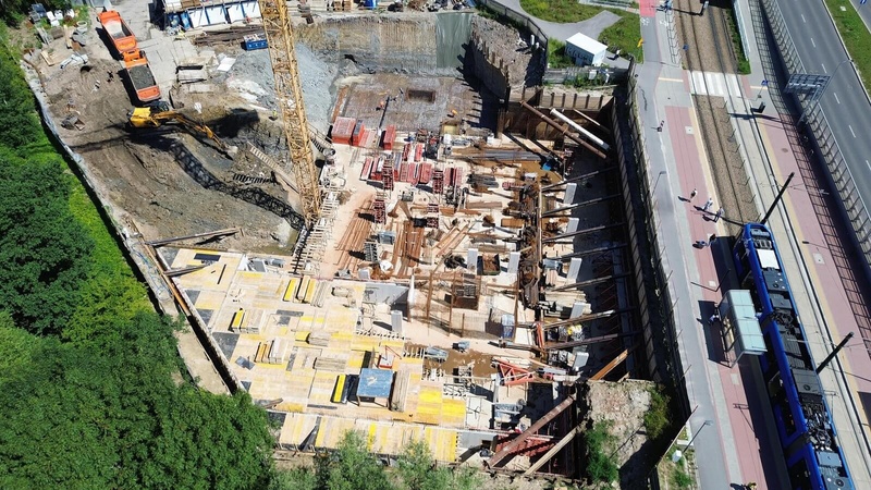 Postęp pracy inwestycji Do Wilgi, Kraków