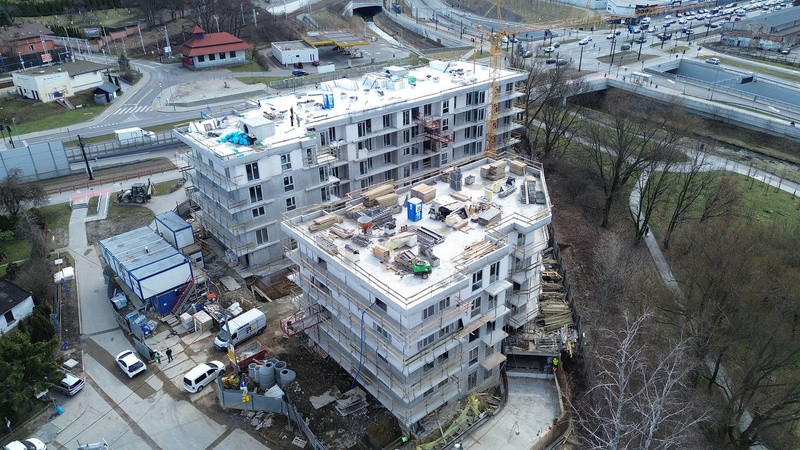 Postęp pracy inwestycji Do Wilgi, Kraków