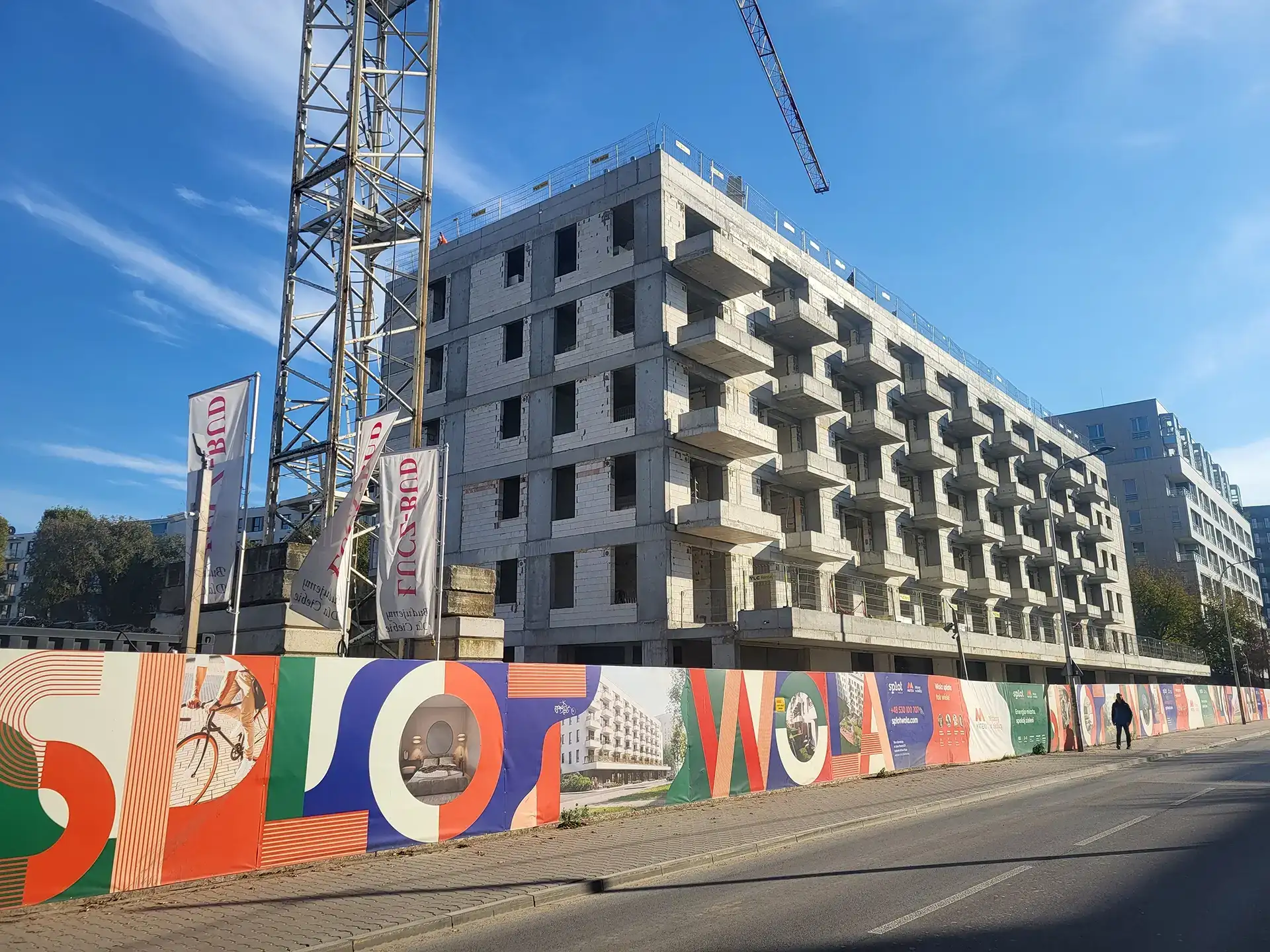 Postęp pracy inwestycji Splot Wola, Warszawa Wola