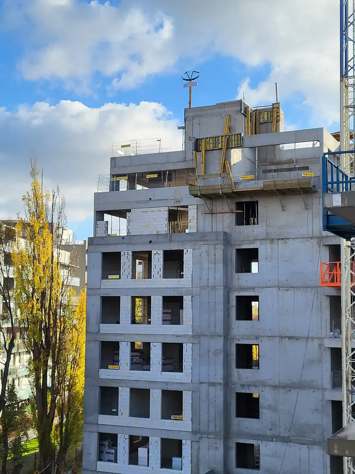 Postęp pracy inwestycji Splot Wola, Warszawa Wola