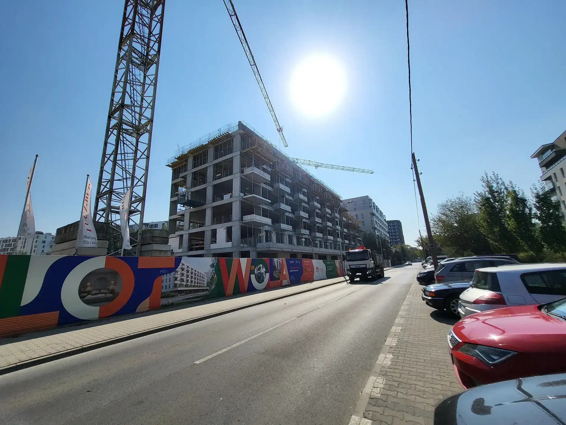 Postęp pracy budowy inwestycji Splot Wola, Warszawa