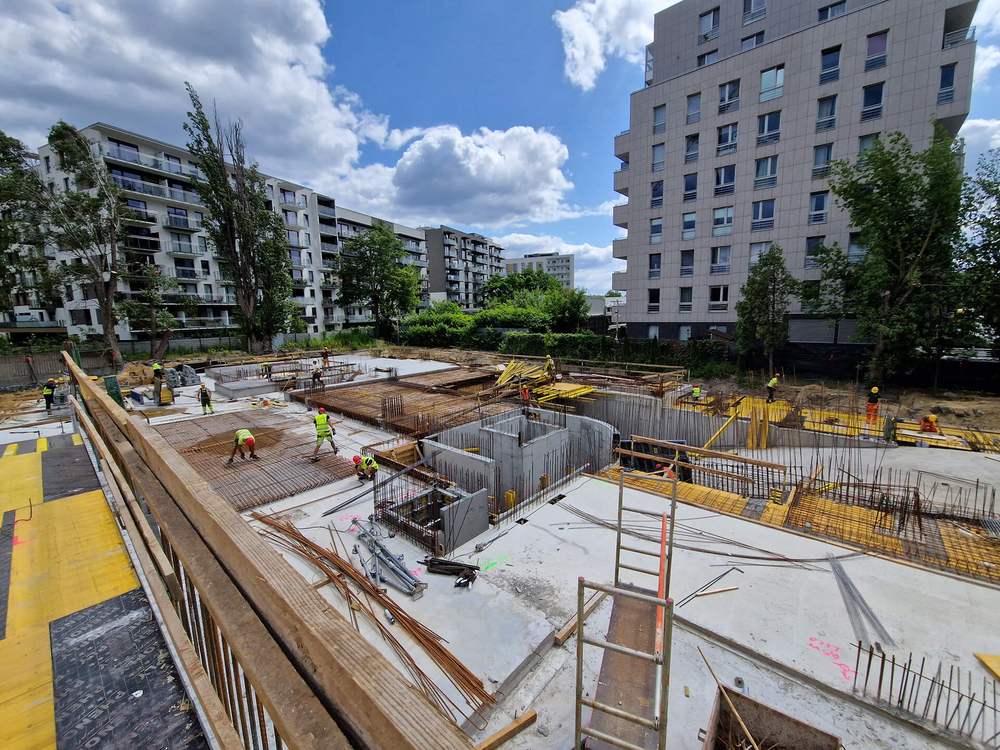 Postęp pracy inwestycji Splot Wola, Warszawa Wola