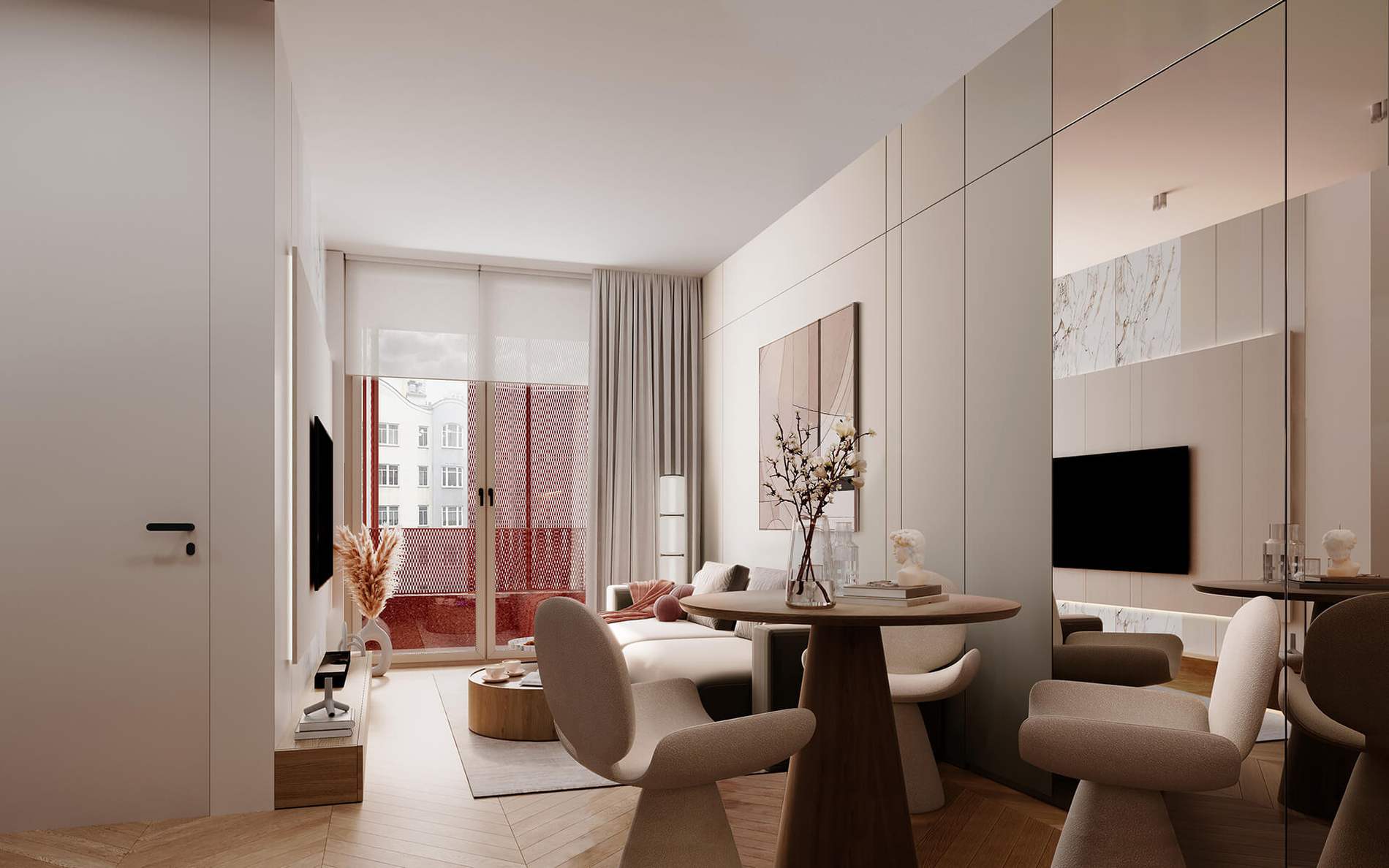 Salon w inwestycji Zelazna 54, Warszawa Wola:2