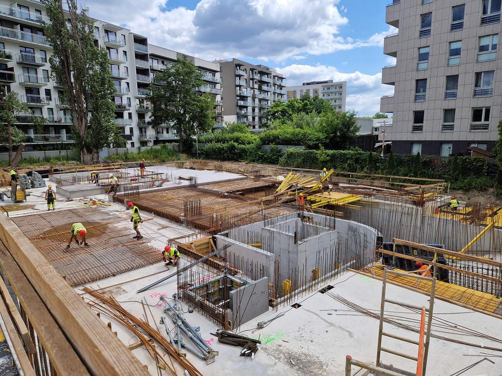 Postęp pracy inwestycji Splot Wola, Warszawa Wola