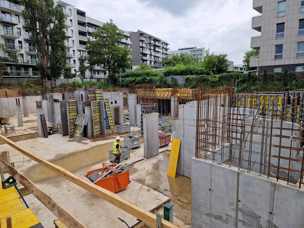 Postęp pracy inwestycji Splot Wola, Warszawa Wola