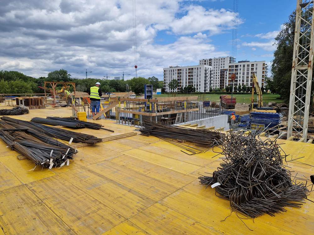 Postęp pracy inwestycji Splot Wola, Warszawa Wola