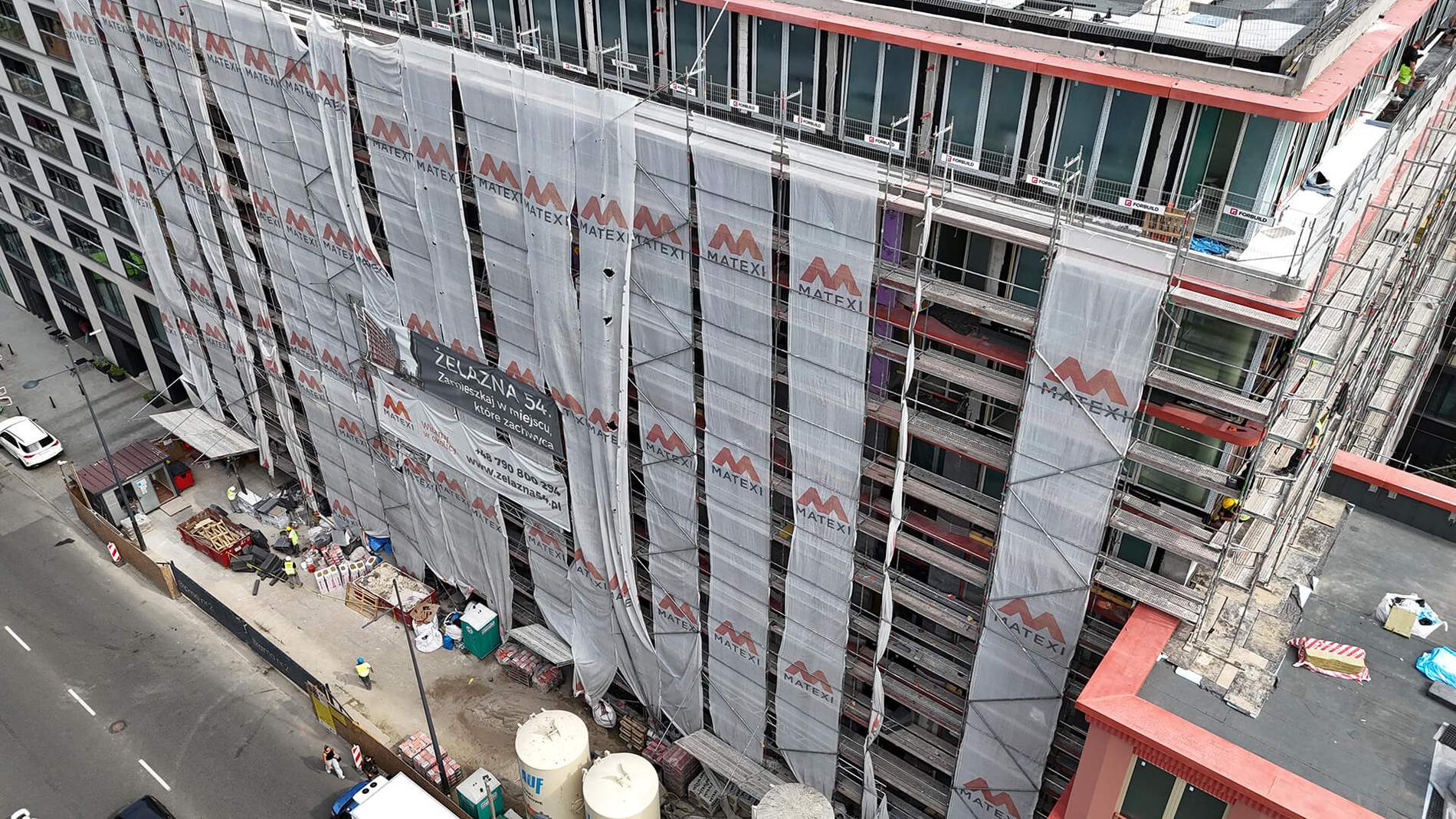 Postep prcy inwestycji Zelazna 54, Warszawa Wola:4