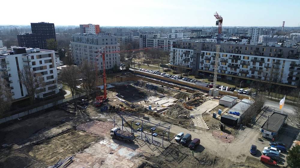 Postęp pracy inwestycji Splot Wola, Warszawa Wola