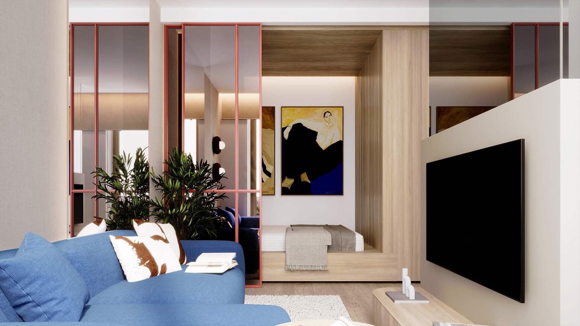 Salon w inwestycji Zelazna 54, Warszawa Wola:4