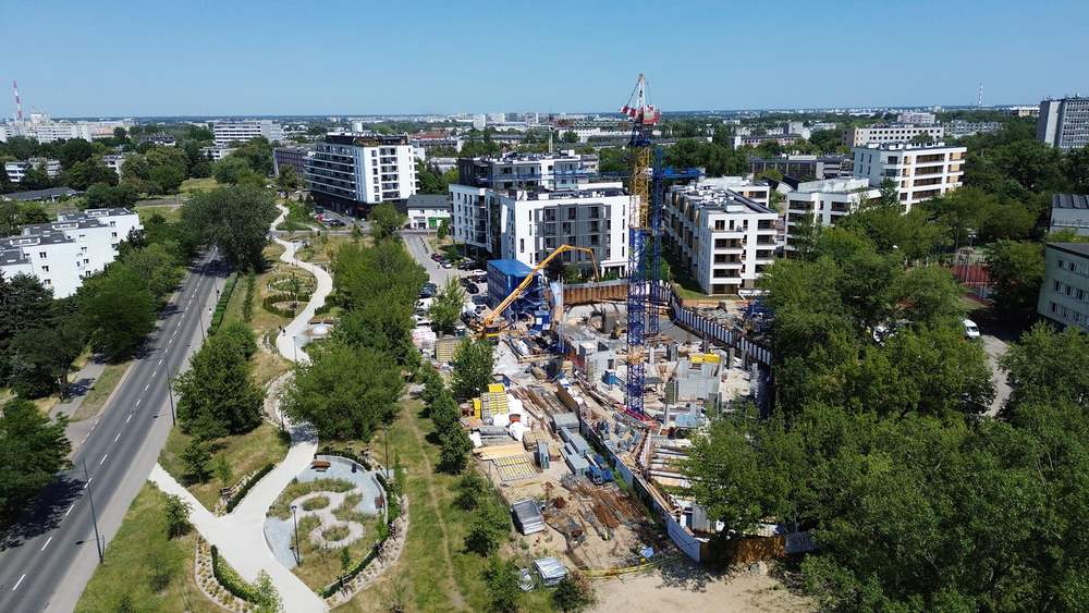 Postęp pracy Sady Żoliborz view