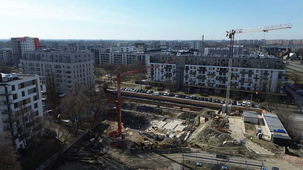 Postęp pracy inwestycji Splot Wola, Warszawa Wola