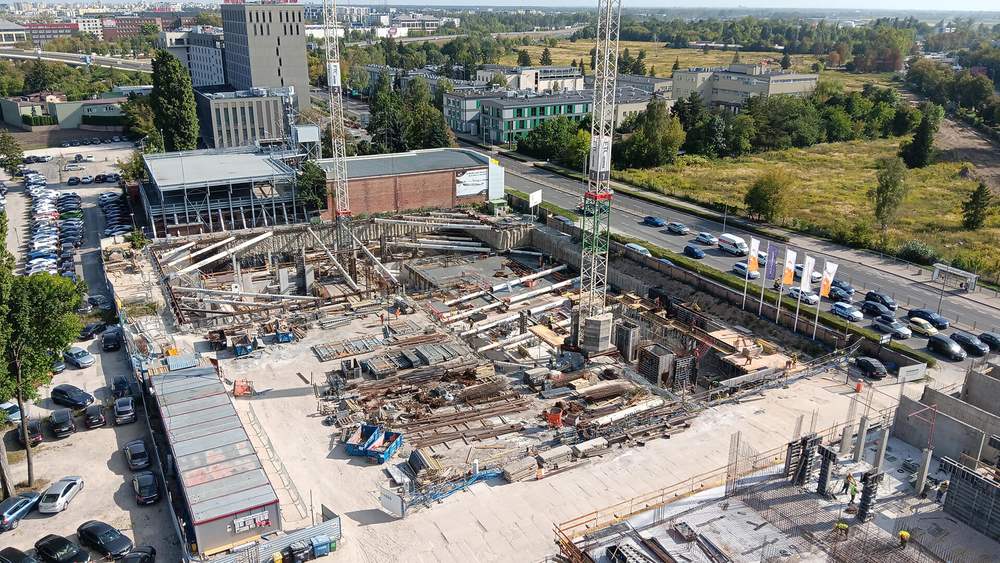 Postęp pracy inwestycji XYZ Place, Warszawa Włochy