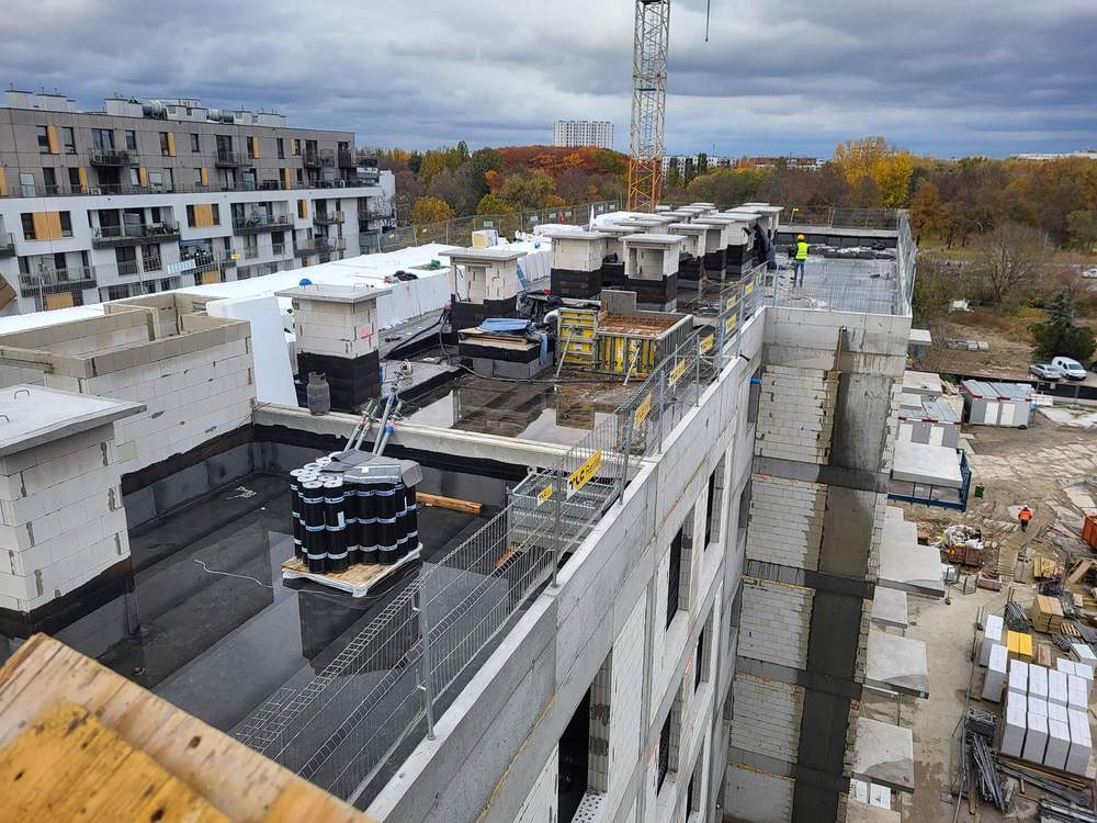 Postep pracy inwestycji Splot Wola, Warszawa Wola