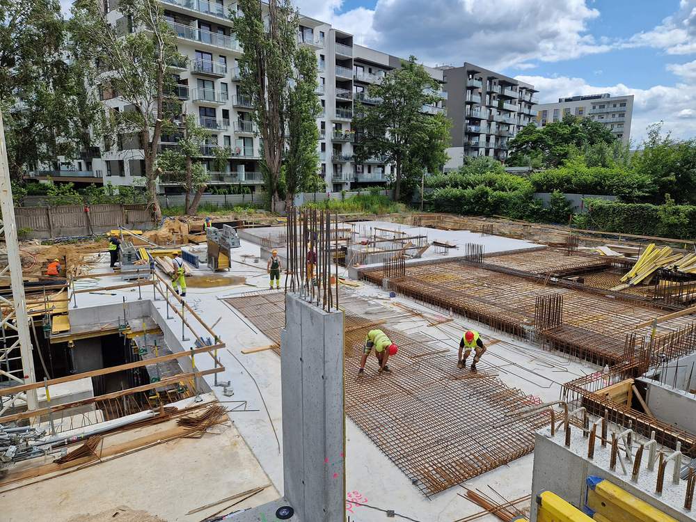 Postęp pracy inwestycji Splot Wola, Warszawa Wola