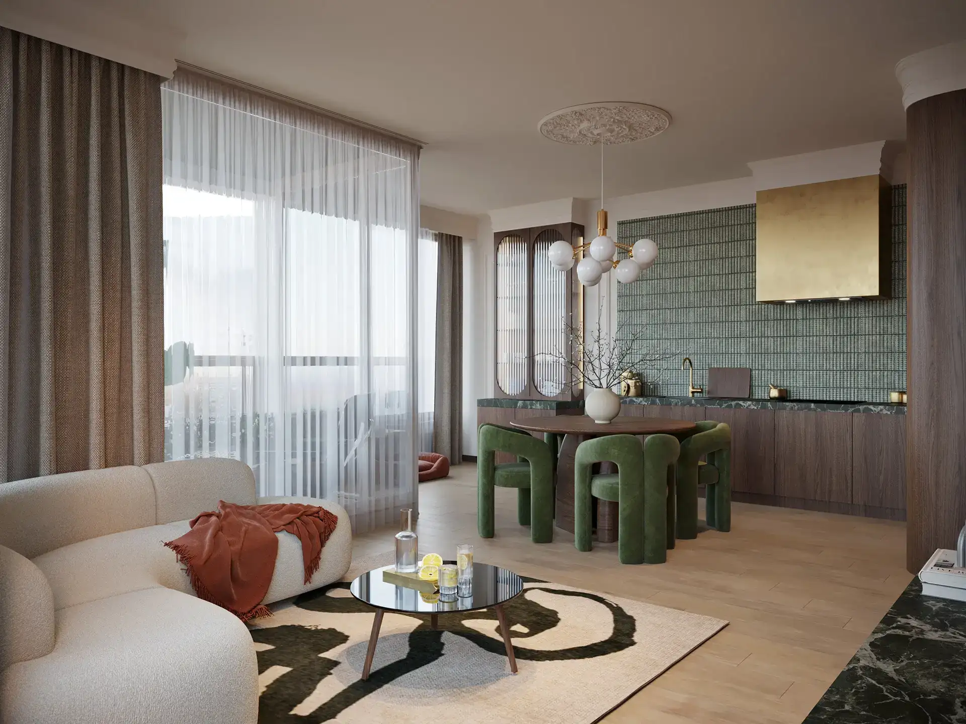 Salon w inwestycji Verdea Żoliborz, Warszawa