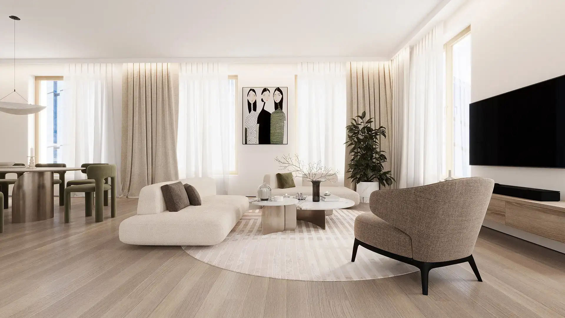 Salon w inwestycji Verdea Żoliborz, Warszawa