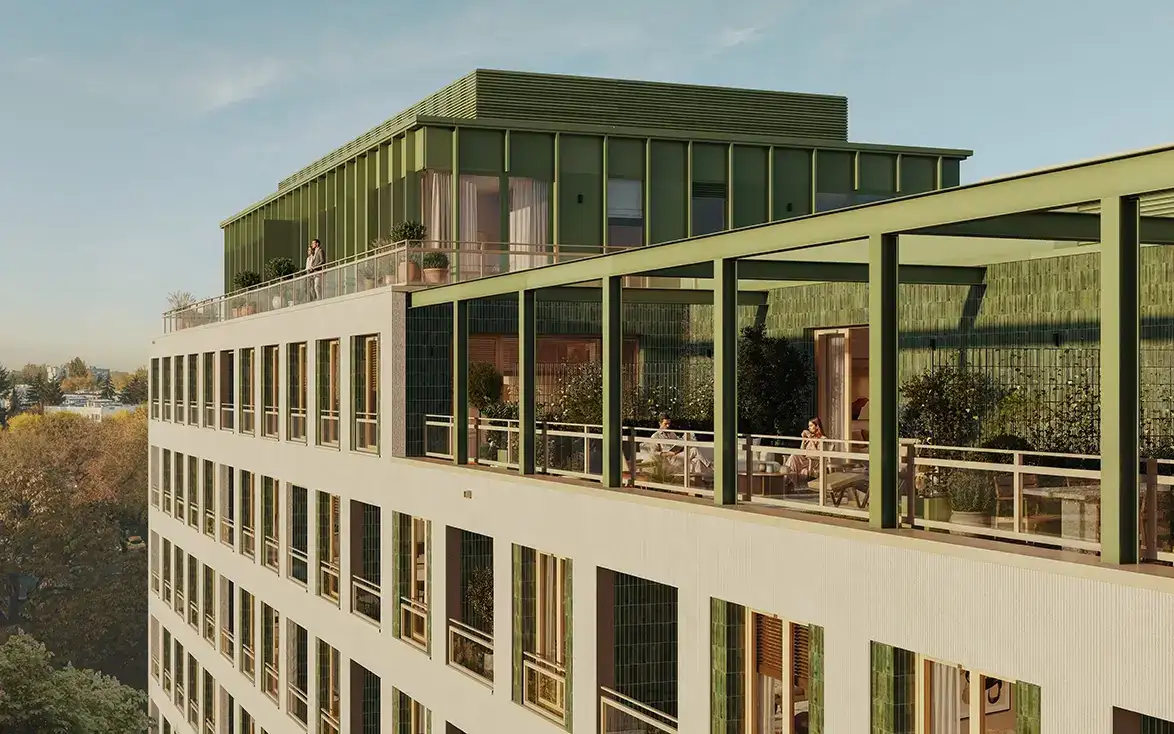 Taras inwestycji Verdea Żoliborz, Warszawa Żoliborz