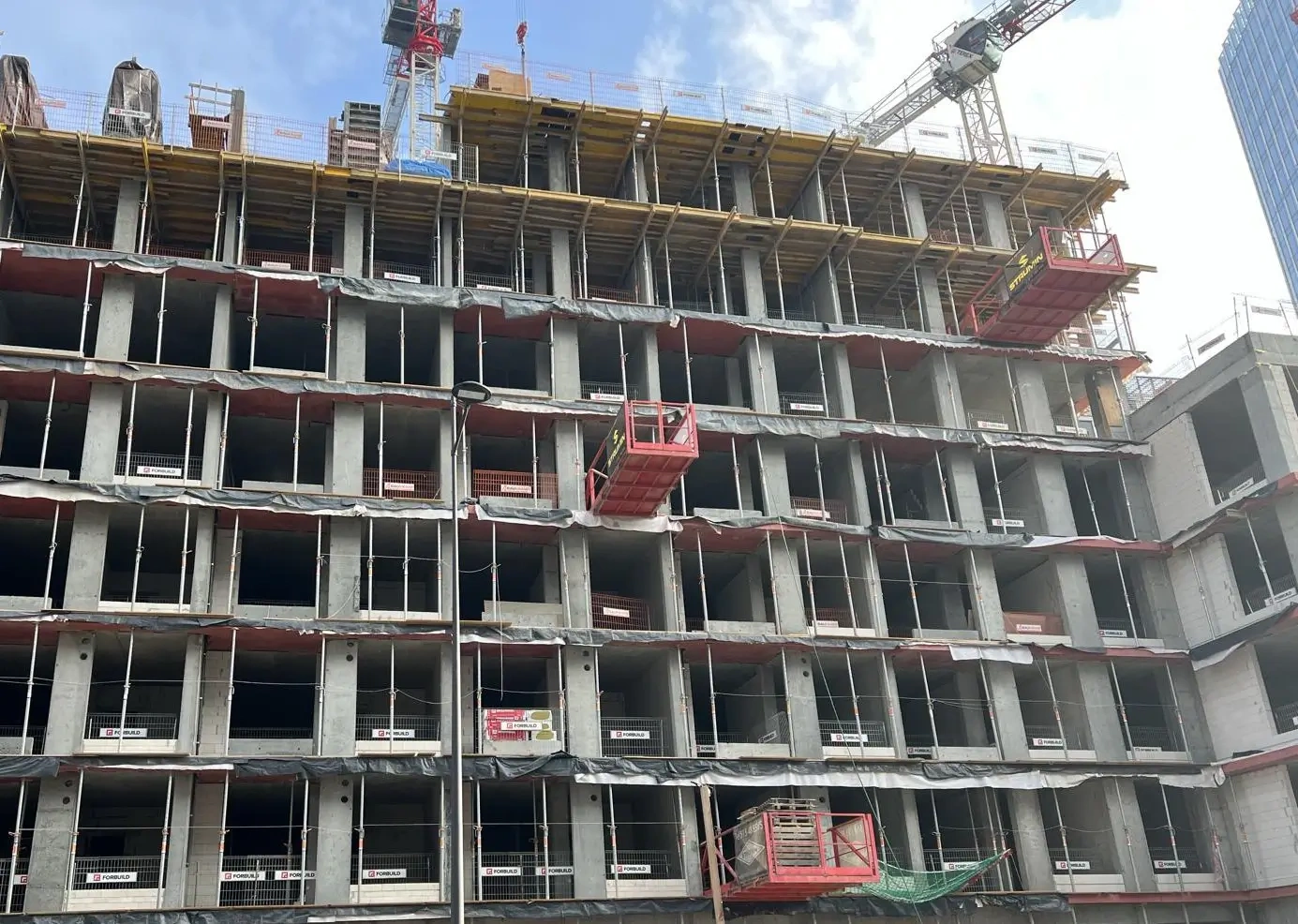 Postęp prac inwestycji Żelazna 54, Warszawa