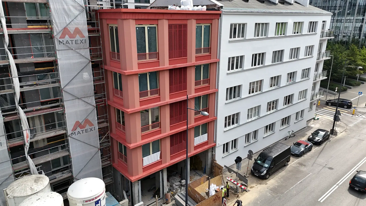 Postęp pracy inwestycji Żelazna 54, Warszawa Wola