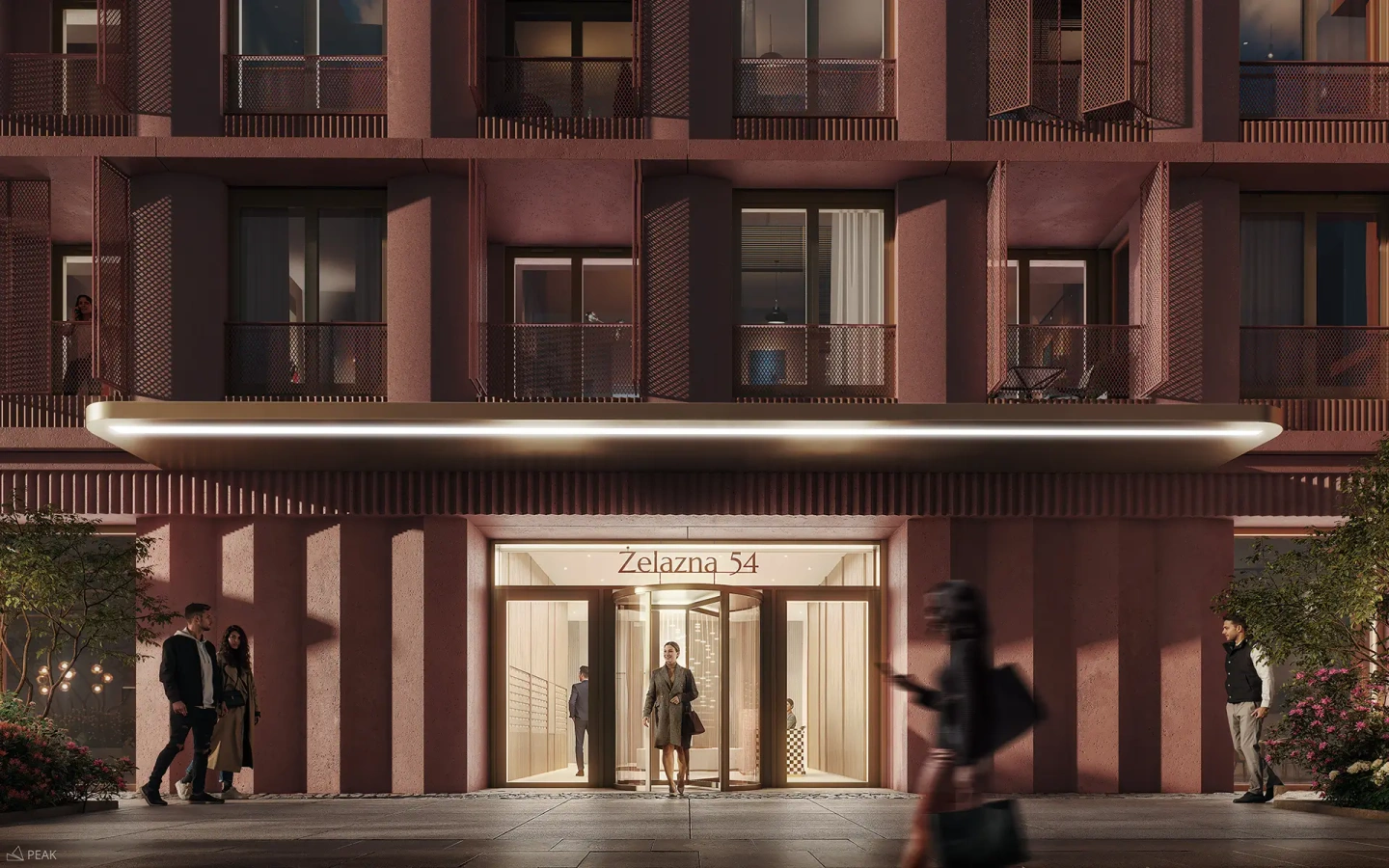 Wejście do inwestycji Żelazna 54, Warszawa Wola